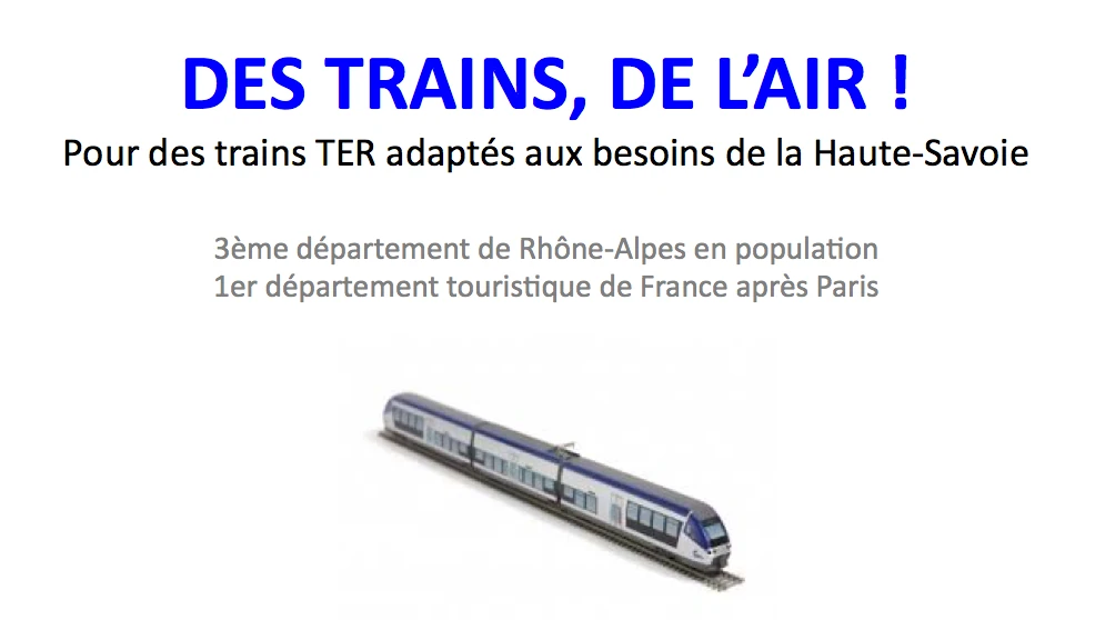 Remise de la pétition des trains, de l'air !