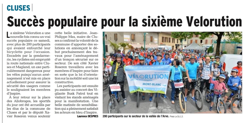 Article du journal Le Dauphiné Libéré