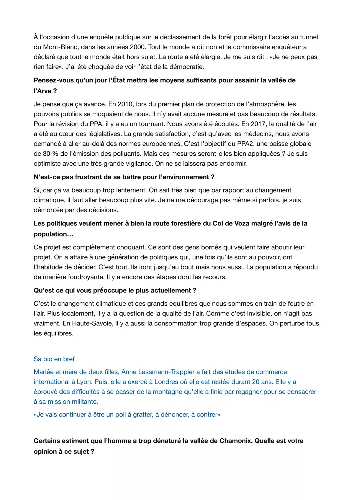 Article sur le site internet Le Messager