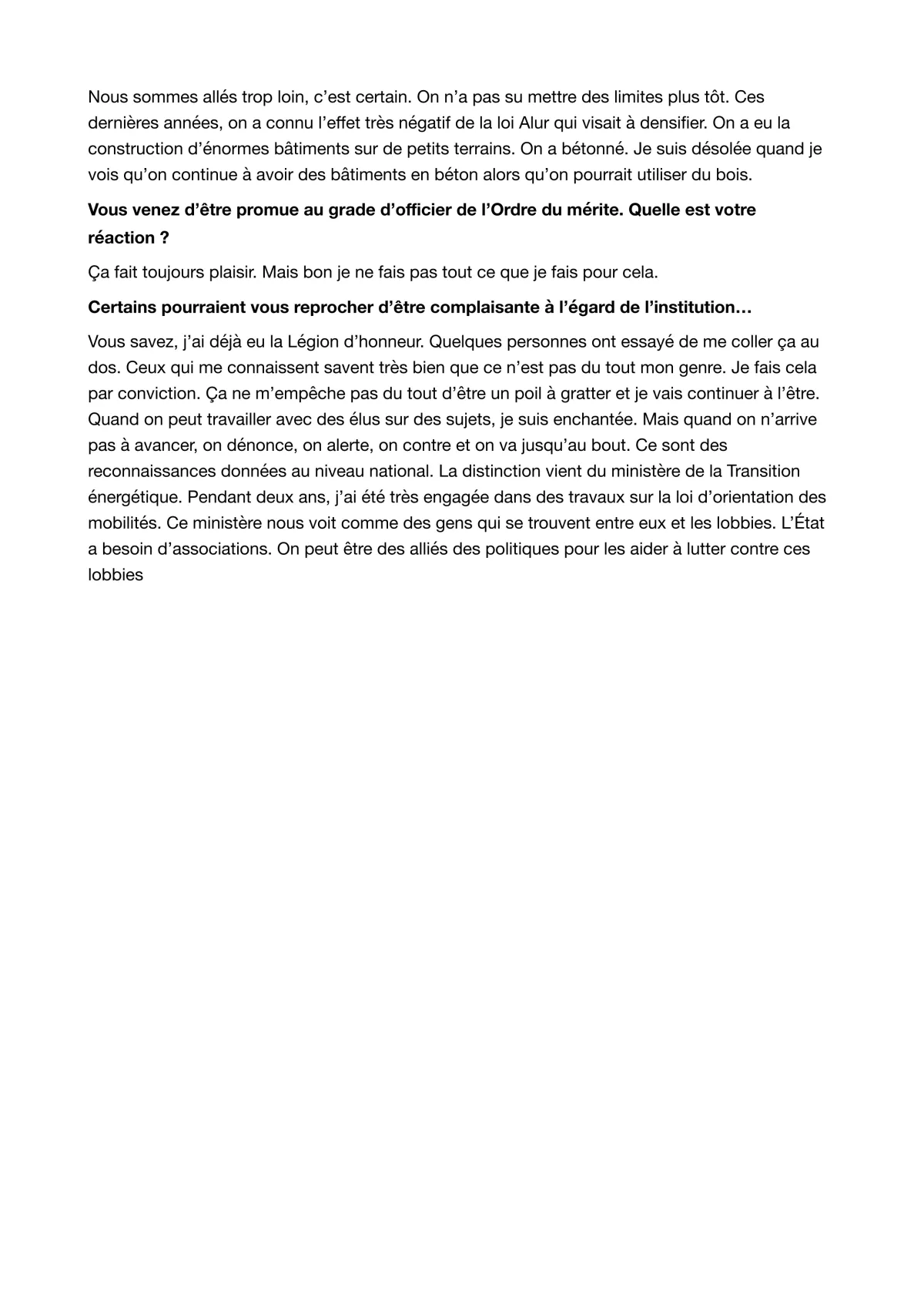 Article sur le site internet Le Messager