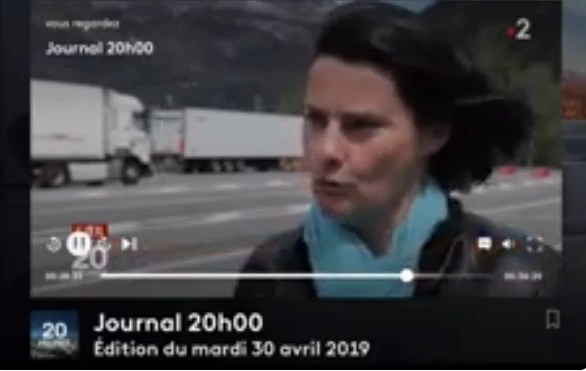 Capture d'écran vers un reportage télévisé