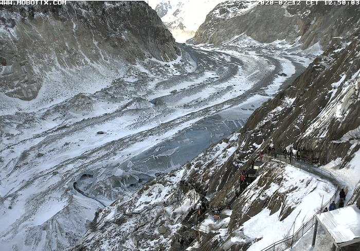 Visite d’Emmanuel Macron à la Mer de Glace 